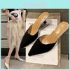 Oneword Flat Sandals For Women With Velvet Upper And Pointed Toe For Summer Casual Wear