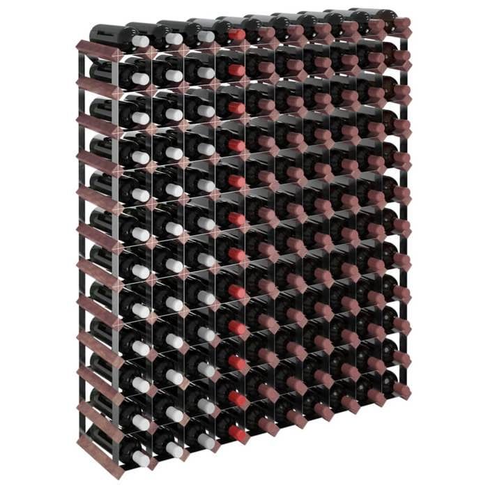 VidaXL Wine Rack for 120 Bottles Brown Solid Pine Wood 340895