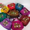 Zipper women's bag handmade ribbon embroidered bag mother shopping bag handbag bag wedding bag