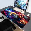 Cyberpunk Neon Cat Large Extended Mouse Pad Nonslip Rubber With Stitched Edges For Gaming And Office Desk Setup