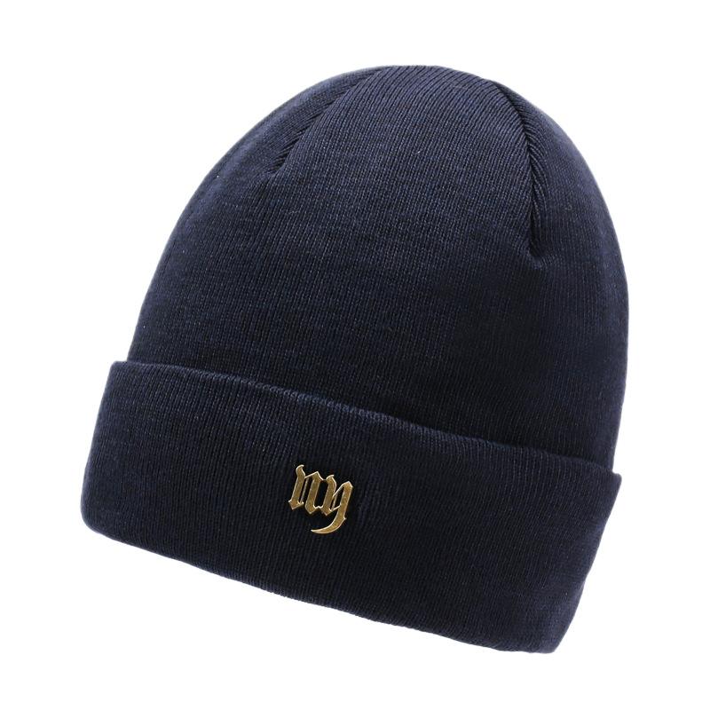Ski Pullover Knitted Hat Men's Winter Warm Outdoor Cycling Cold-Proof Ear Protection Wool Cotton Hat