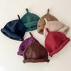Solid Color Crochet Bonnet Knitted Children Beanies Cap Cute Kids Winter Hats