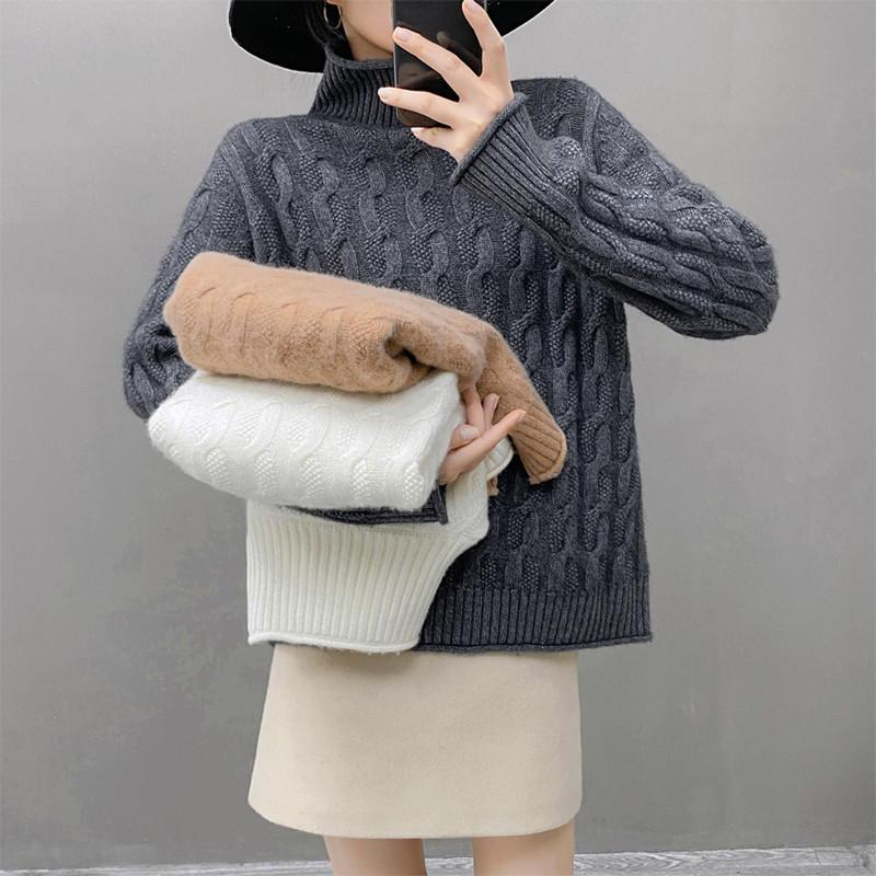 Qinghe 100% Pure Cashmere Women's Sweater - Ultra Soft Luxury Winter Pullover