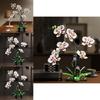 Cymbidium Building Block Toy With Abs Plastic For Children Diy Creative Play Gift