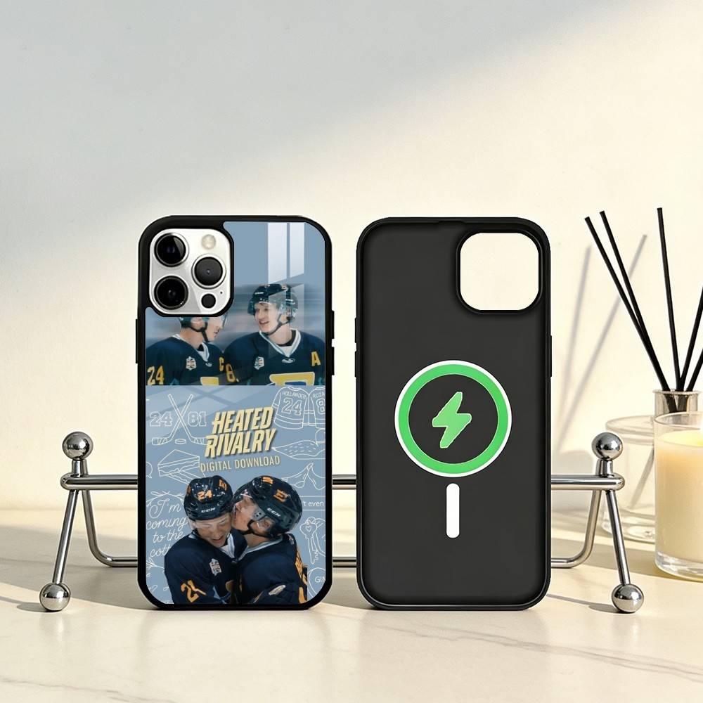 Heated R-Rivalry Ice Hockey Phone Case For iPhone17,16,15,14,13,12,11 Plus,Pro Max Magnetic For Magsafe Wireless Charging