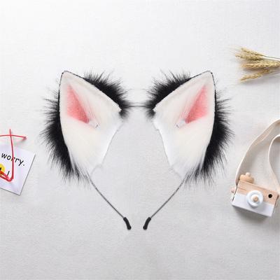 Cute Cat Ears Headband Plush Animal Ears Hair Hoop Party Headpiece Costume for Kids Adults Halloween Dress Up