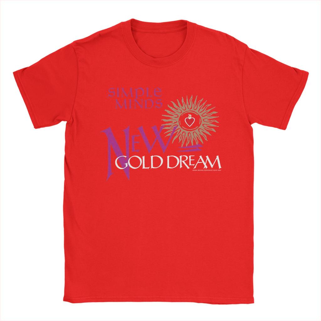 Herren T-Shirt Simple Minds New Gold Dream Geniales Baumwoll-T-Shirt Kurzarm T-Shirt Rundhalsbekleidung Geburtstagsgeschenk