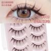 5 Pairs Natural 3D Dense False Eyelashes Soft Transparent Core Fake Handmade Eye Lashes