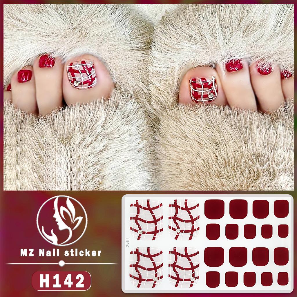 H New Nail Sticker 3D Diamond Nail Sticker Waterproof Long-lasting White Nail Sticker