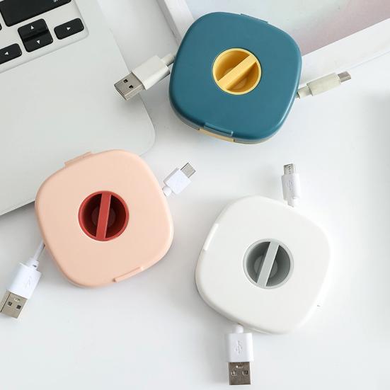 1/3Pcs Cable Winder ABS Plastic Cable Organizer Charging Cables Headphones USB Data Cables Retractable Tangle-Free Cord Storage Box