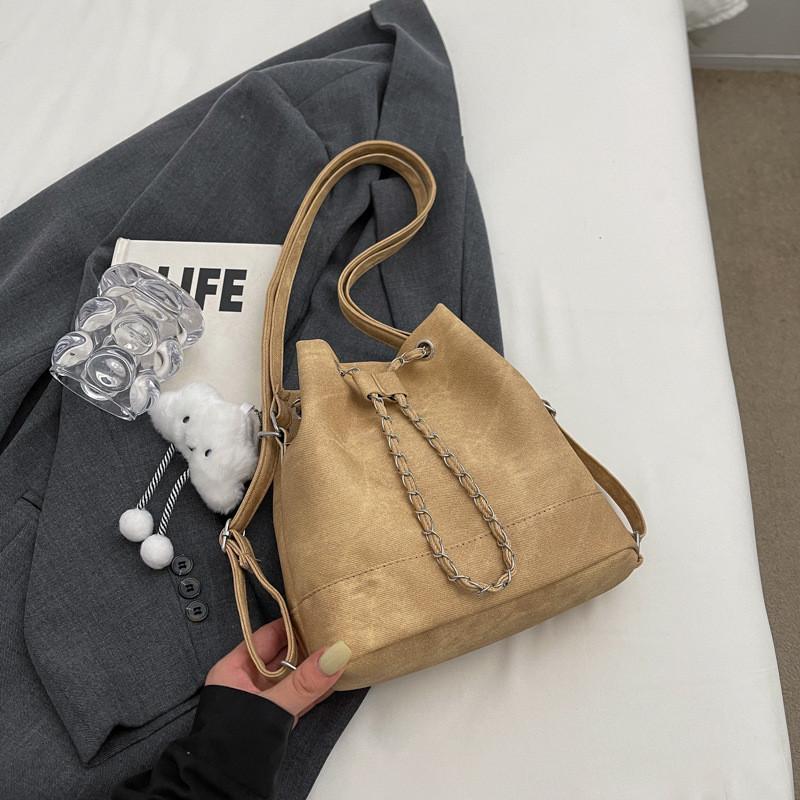 Chic And Stylish Bucket Bag For Women In Black Coffee Khaki And Blue Perfect For Fall Fashion