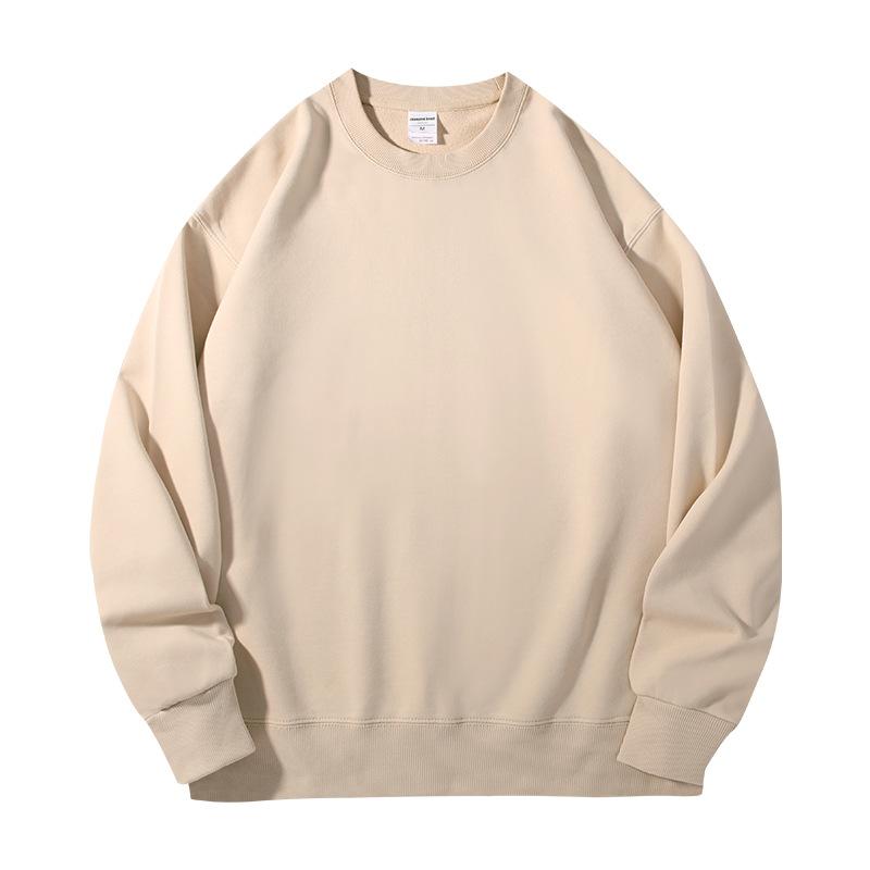 Mens and Women Autumn Solid Color Sweatshirt Long-Sleeve Lightweight Terry Sweatshirt Casual Workout Pullover Shirt Tops for Women and Men