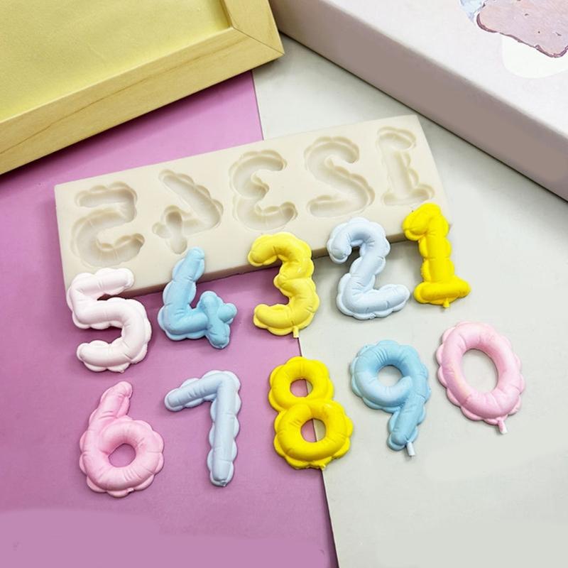 Silicone 0-9 Number Cake Molds Set Reusable Nonstick Fondant Baking Tool For Creative Birthday Decorations And Pastry
