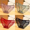 4 Stück Damen Spitzenhöschen Low Rise Unterwäsche Trendy Spitzen Slips Weiche Unterhosen Dessous