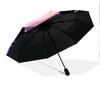 Black Cat Girl  pattern, automatic folding umbrella, portable and foldable design, 8 ribs, a Christmas or birthday gift.