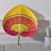 Bamboo Palm Leaf Fan Handmade Heart Shaped Fan Photography Props Hand-woven Fan  Outdoor Activities