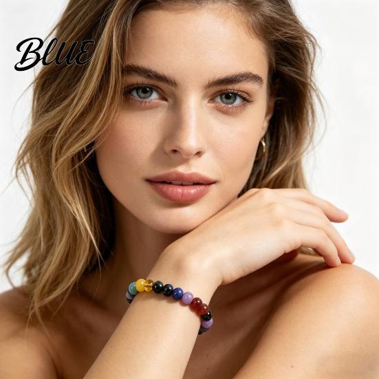 Elegant Simple Bracelet Natural Stone Beaded Bracelets Semi-Precious Gemstones Wear-resistant