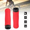 A Pair of High Density Soft Sponge Hard Plastic Mountain Bike Handlebar Cover Bicycle Lock Grips Cycling AccessoryRed