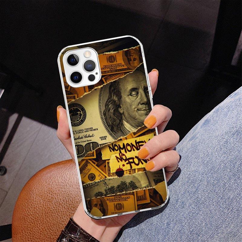 Banknote Dollar Cash Money Phnoe Case for Iphone 17 Air 16 11 12 13 Mini 14 Plus 15 Pro Max 7 8E SE 2020 16ProMax Phone Cover Co
