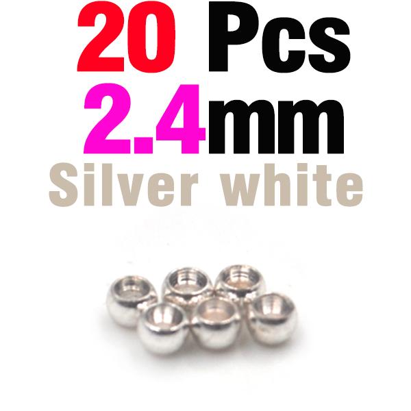 MNFT 20Pcs Brass Fly Tying Bead Beads Fly Fishing Materials Size 2mm 2.4mm 2.8mm 3.2mm 3.4mm 3.8mm