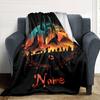 Lord Of The Rings Gondor Silhouette With Ring Flannel Blanket Personalized Name Comfortable All Seasons Suitable For Sofas Beds Travel Camping Office