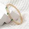 New Vintage Emerald Zircon Bracelet Fashion High-end Simple Hand Jewelry for Women