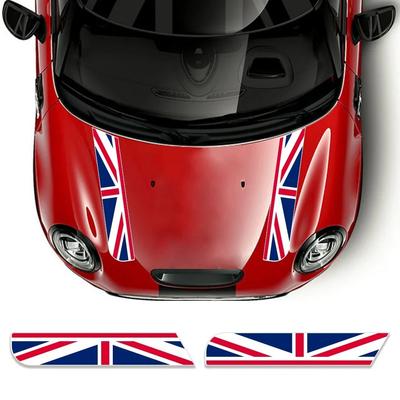 Union Jack Style Stripes Car Engine Hood Vinyl Stickers For MINI Cooper S R55 R56 F56 F55 F57 F60 R60 Countryman JCW Accessories