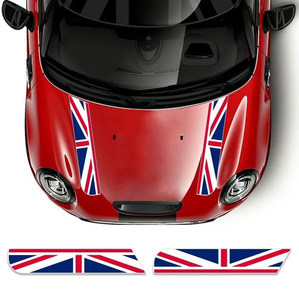 Union Jack Style Stripes Car Engine Hood Vinyl Stickers For MINI Cooper S R55 R56 F56 F55 F57 F60 R60 Countryman JCW Accessories