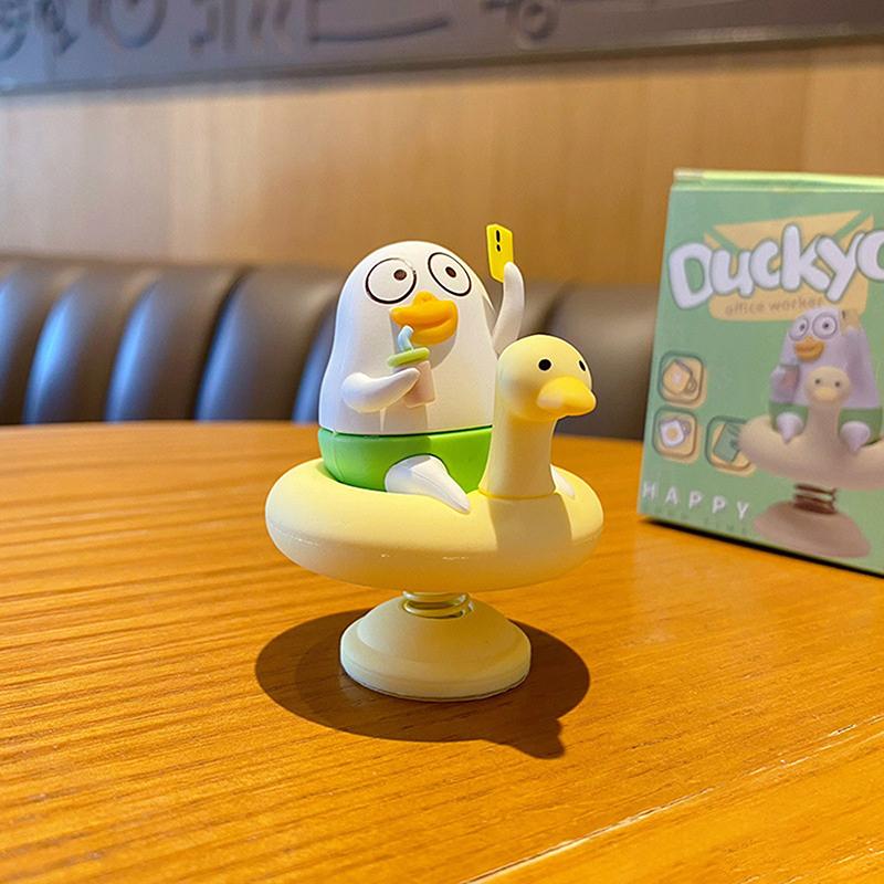 Funny Little Liu Duck Shaking Car Ornaments Statue Cartoon Little Liu Duck Car Decoration Cute Collection Car Bobblehead Figure
