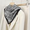 68Cm Animal Striped Scarf For Women Autumn And Winter Polyester Fiber Scarf Fashionable Warm Headscarf Neck Protection Shawl