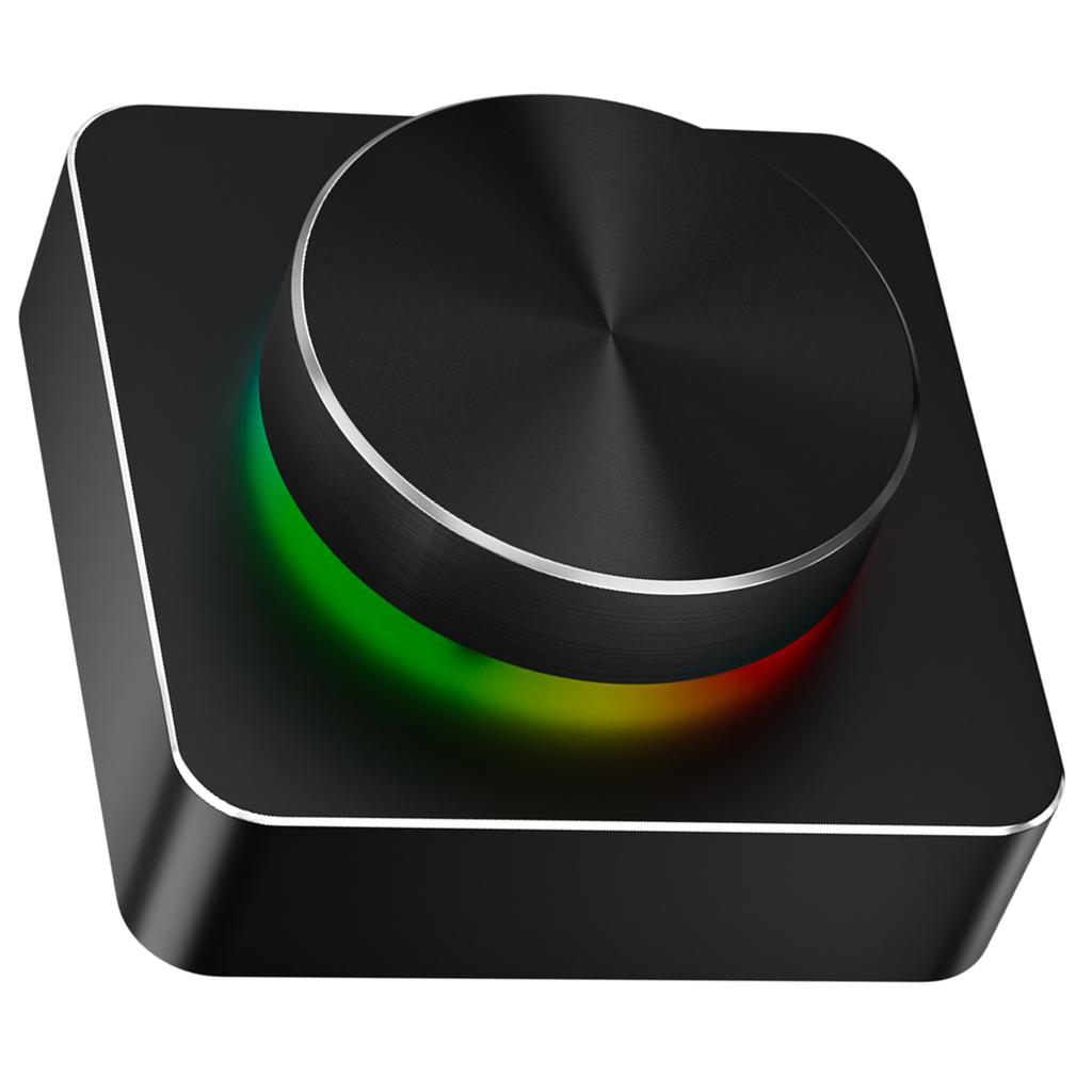 USB +   + 2.4G RGB Volume Control Knob, Three-Mode Multimedia Controller for PC/Gaming
