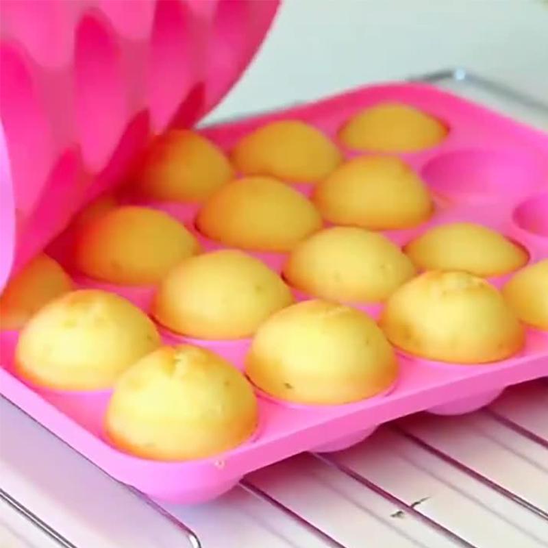 Forma na lizaki 20 komórkek Forma na Cake Pops Silikonowa forma na czekoladki i słodycze Narzędzie do robienia lizaków Pop Forma do pieczenia ciasta na ręcznie robione wypieki