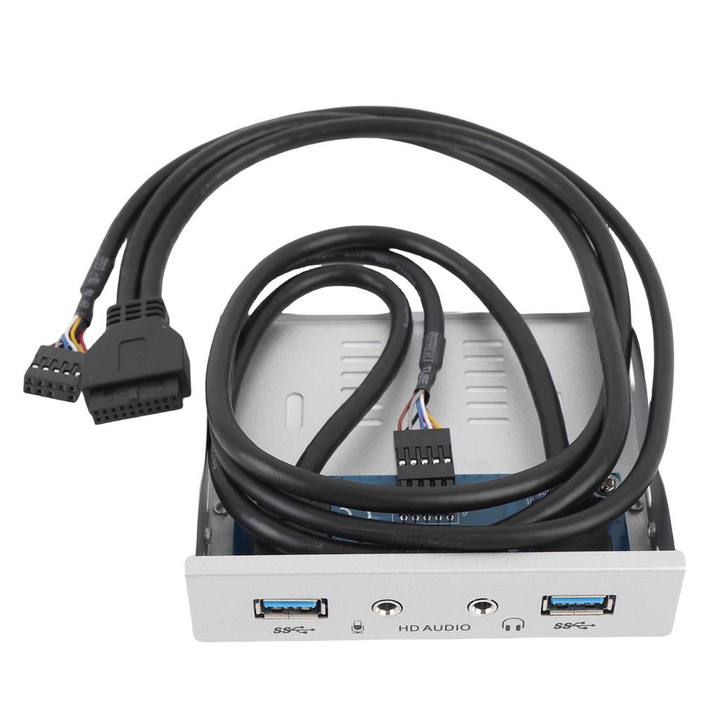 Floppy Drive Front Panel USB 3.0 Front Panel Hub 3.5 Inch 19 Pin To USB3.0 HD Sound Interface Panel for Computer Cases