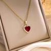 Elegant Classic Heart of the Ocean Necklace for Women, Stylish Gold Tone, Tarnish-Resistant Titanium Steel Zircon Necklace