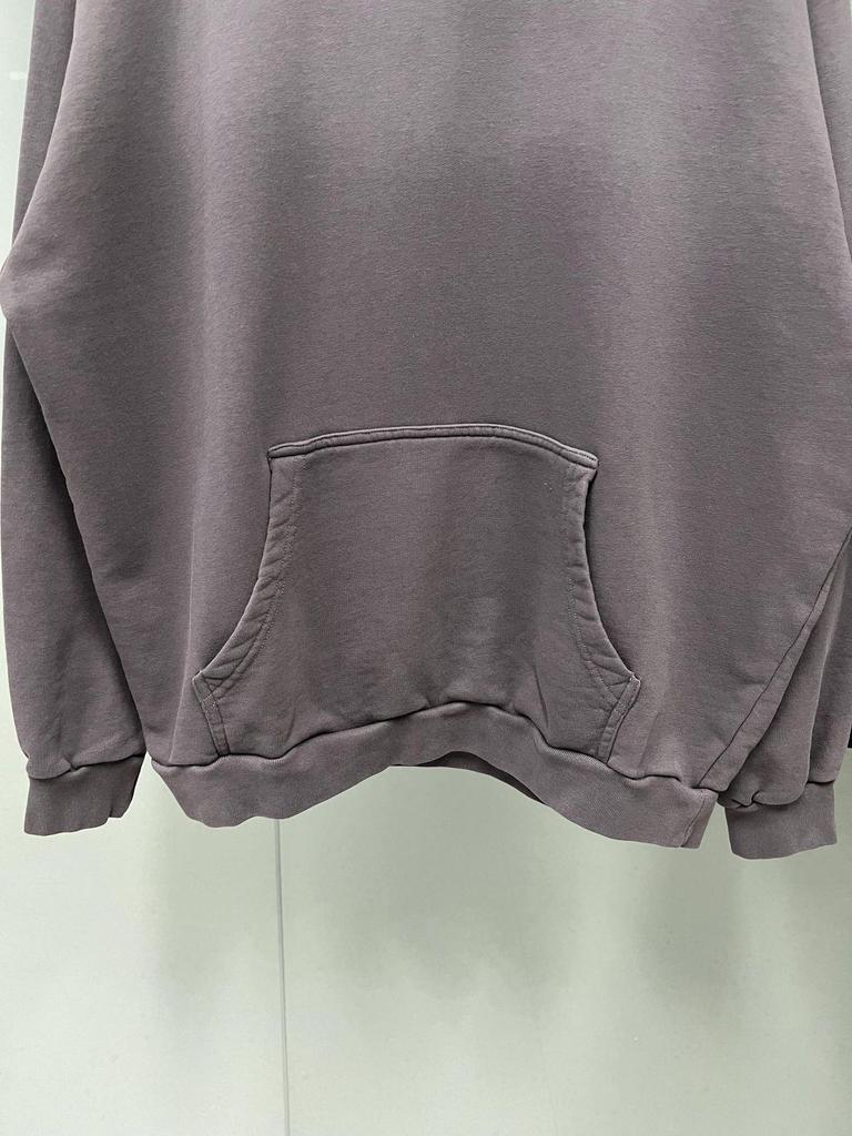23SS B Brand Gradient Terry Cloth Hoodie with Embroidered Logo, OS Fit, Casual Hooded Sweatshirt
