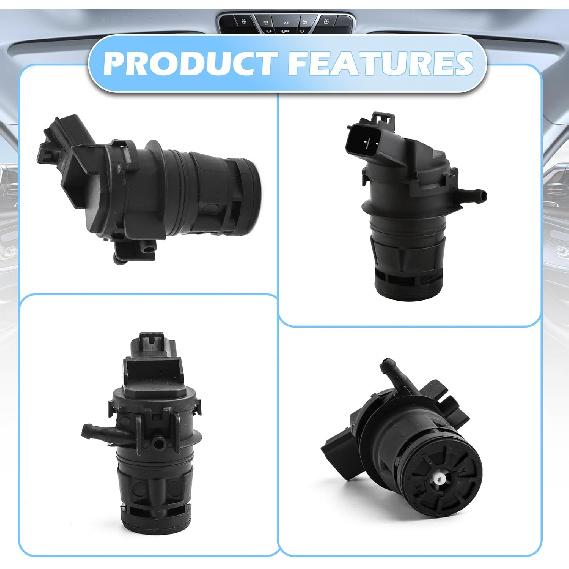 Scheibenwaschpumpe mit Dichtung, Standard-Scheibenwaschflüssigkeitspumpe OEM-Nr. 85330-60190, 85330-AE010, 85330-60180, Kompatible Scheibenwischerpumpen
