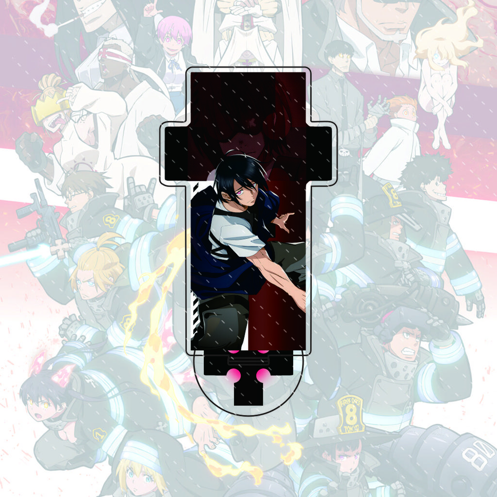 Anime Fire Force Enn No Shouboutai New 15cm Acrylic Stand Figure Standing Model Desktop Decoration Gift
