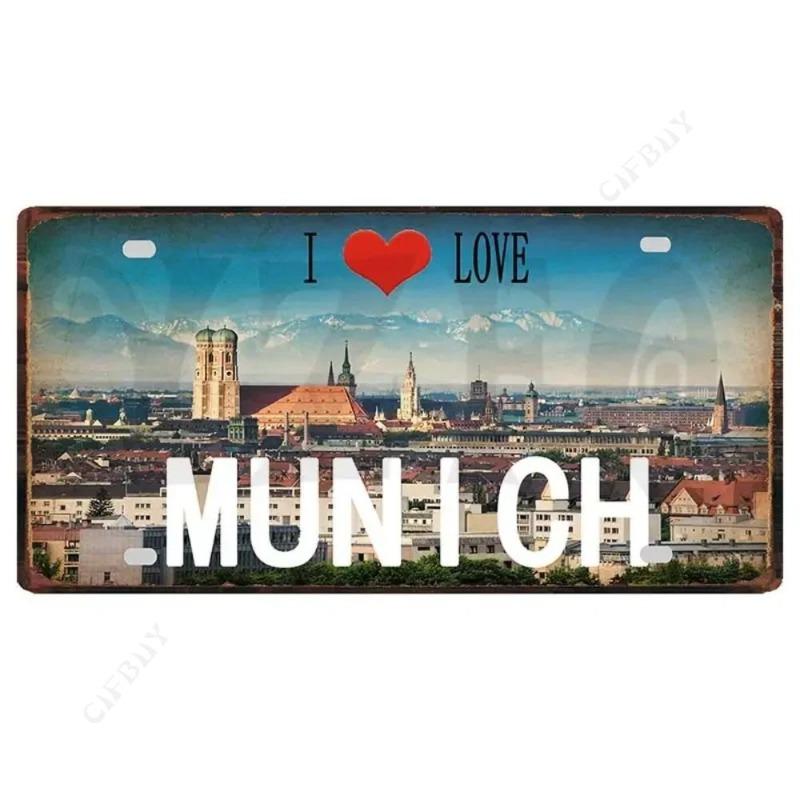 Souvenir Metal License Plate, Custom Auto Sign 15x30cm