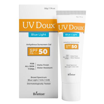 UV Doux Blue Light Tinted Sunscreen Gel SPF 50 PA+++ | India’s No.1 Dermatologist Recommended Brand | UVA/UVB & Blue Light Protection, Benzene Fr