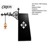 Thickened Iron Wall Mount Vintage Hanging Stand, Retro Decorative Hook Rack for Small Night Light Ornaments, Black Wrought Display Holder Shop