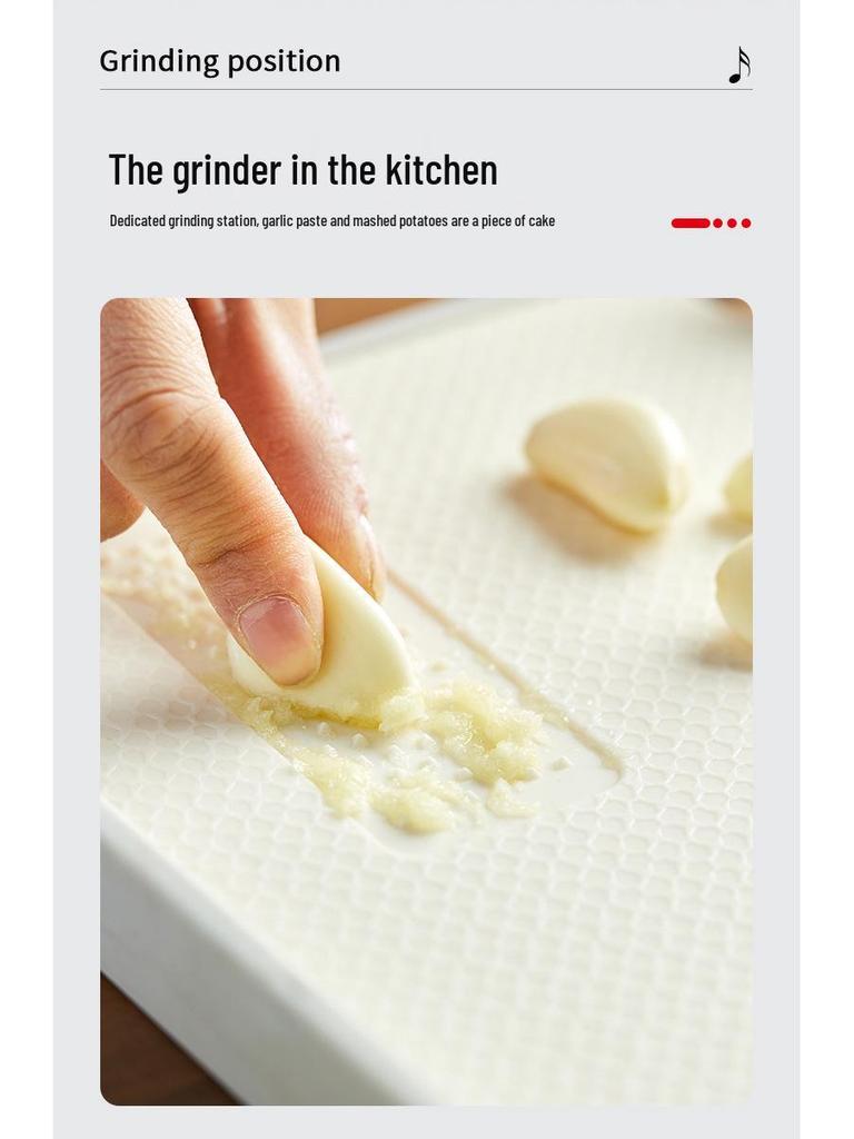 Antibacterial Double-sided Plastic Cutting Board - Kitchen Sloped Food-grade Chopping Board for Fruit