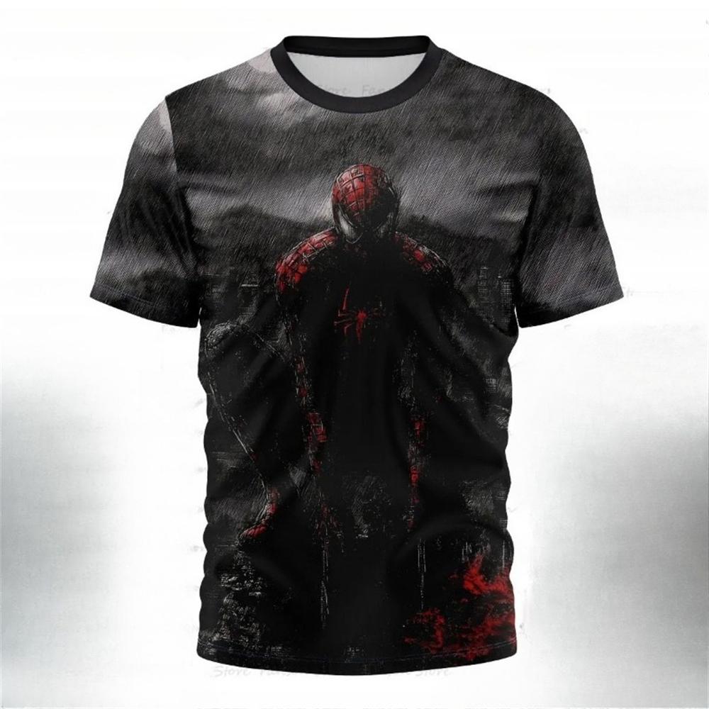 Men Marvel Superhero Spider-Man 3d T-Shirt For Casual Summer Use Quick-Drying Breathable Comfortable Short Sleeve Tops Clothing