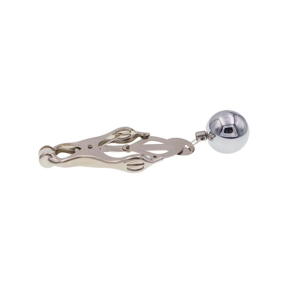Chaquj Erotic Nipple and Labia Clamps with Gravity Ball Pendant