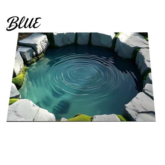 Living Room Area Bottomless Pit Mat 3D Illusion Floor Rug Optical Hole Realistic Fun Entrance