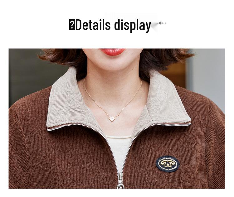 Autumn Corduroy Cardigan Jacket for Middle-Aged & Elderly Women