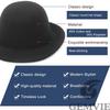 Eleganter Damen Cloche Hut Herbst Winter Vintage Damen Weicher Party Kirchenhut Eimerhut mit Feder