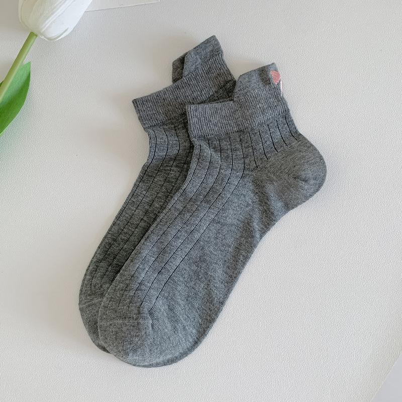 Female Summer Thin Style Bow Embroidery Pure Cotton Hollow Out Breathable White Socks