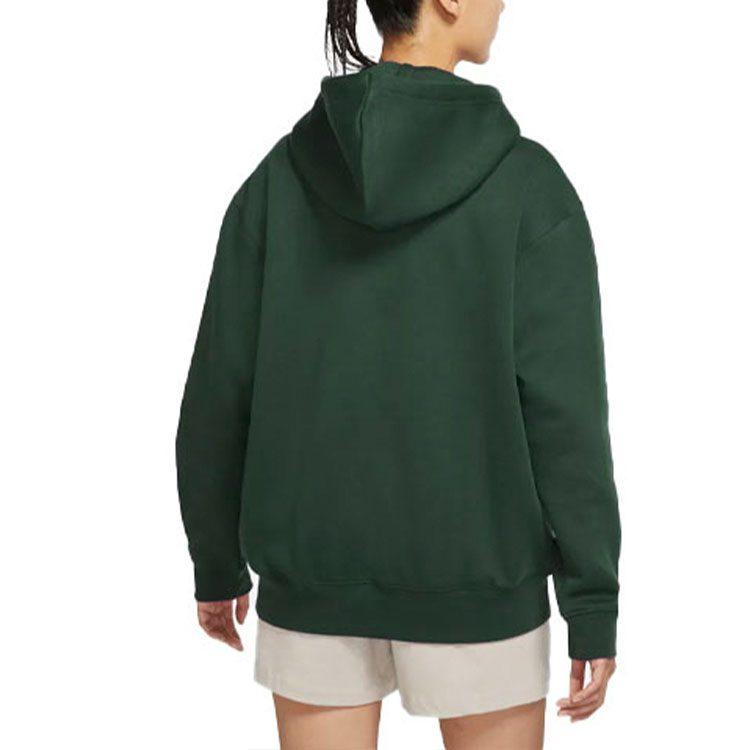Nike Sportswear Collection Essentials Brushed Fleece Lined Hooded Pullover Sweatshirt Winter Women's Green DJ7669-397