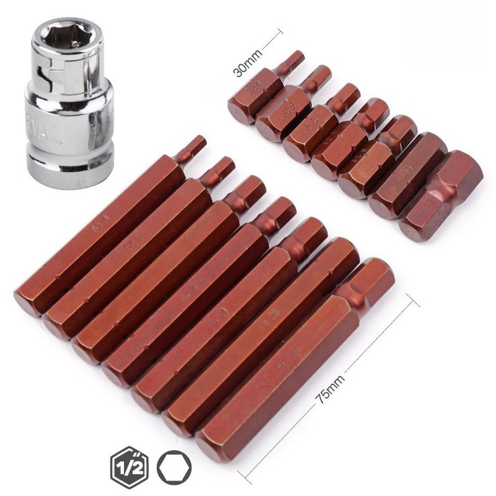 1set For Torx Star 12 Points Hex Socket Bit Tool 1/2 Inch Drive Adapter Spanner For Garage Equipment Auto Repair Tools