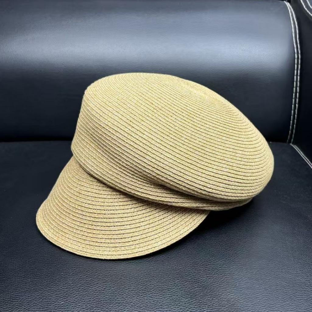 High Quality Fever~ Extra Fine Straw Hat Women's Spring and Summer French Cap To Show the Face, Small Beret Top Hat